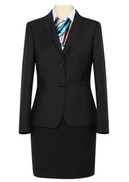 商務女工裝西服黑色毛滌TMXFNY5009