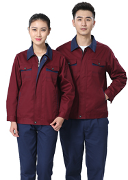 翻領(lǐng)棗紅色工作服TM661-05 翻領(lǐng)棗紅色工作服TM661-05